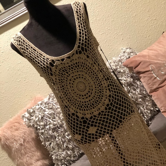 Crochet Swimsuit Coverup Maxi Dress - Picture 5 of 5